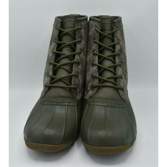 Sperry Mens Size 11.5 Saltwater Camo Water Resistant Lace Up Duck Boots Shoes - Picture 5 of 9